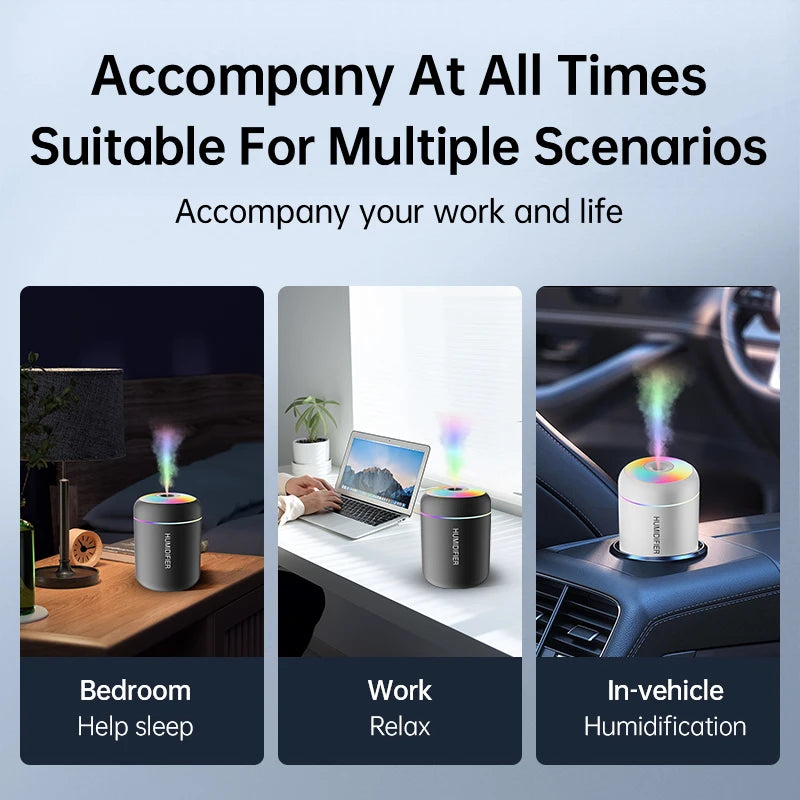 180ML Mini Luchtbevochtiger USB Elektrische Aroma Diffuser Essentiële Olie Luchtreiniger Aromatherapie Mist Maker Lichten Voor Auto Thuis Slaapkamer