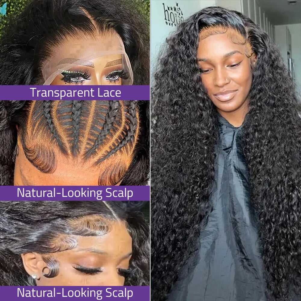 38 40Inch Deep Wave 13x6 Hd Lace Frontal Pruik Krullend Watergolf Menselijk Haar 5x5 Lace Front Braziliaanse Pruiken Voor Vrouwen Voorgeplukt