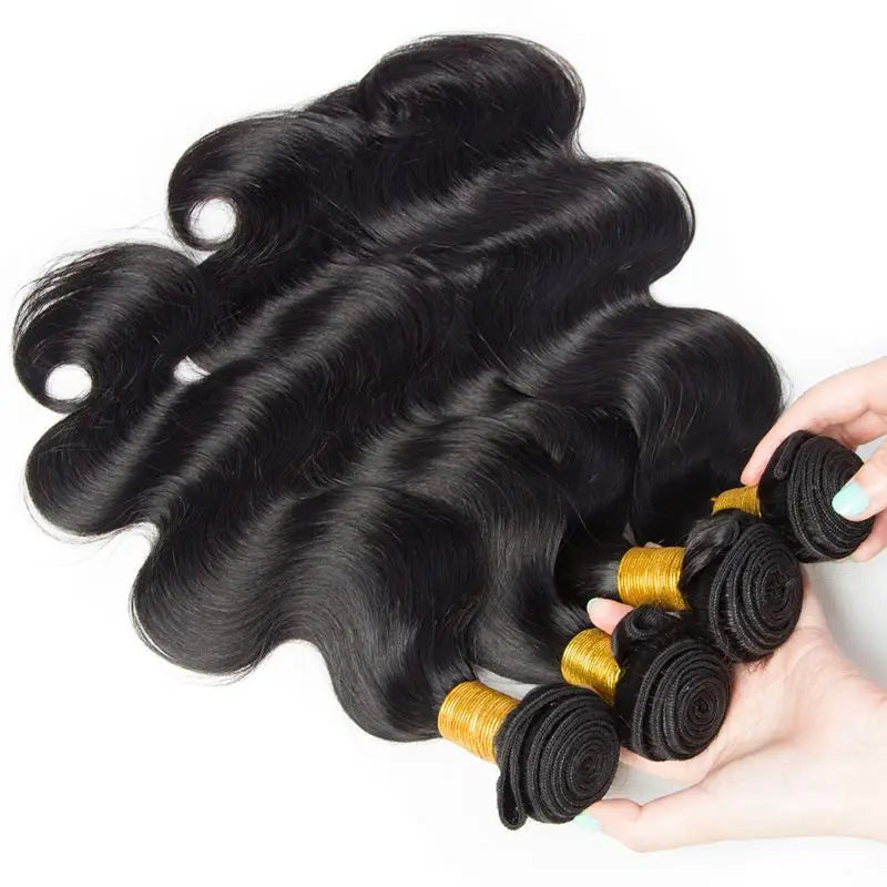 12A Human Hair Bundles Body Wave Bundles Human Hair 18 20 22 Inch Unprocessed Brazilian Virgin Hair Body Wave 3 Bundles Deals Straight Deep Curly Wave Real Human Hair Extensions For Black Women Natural Black