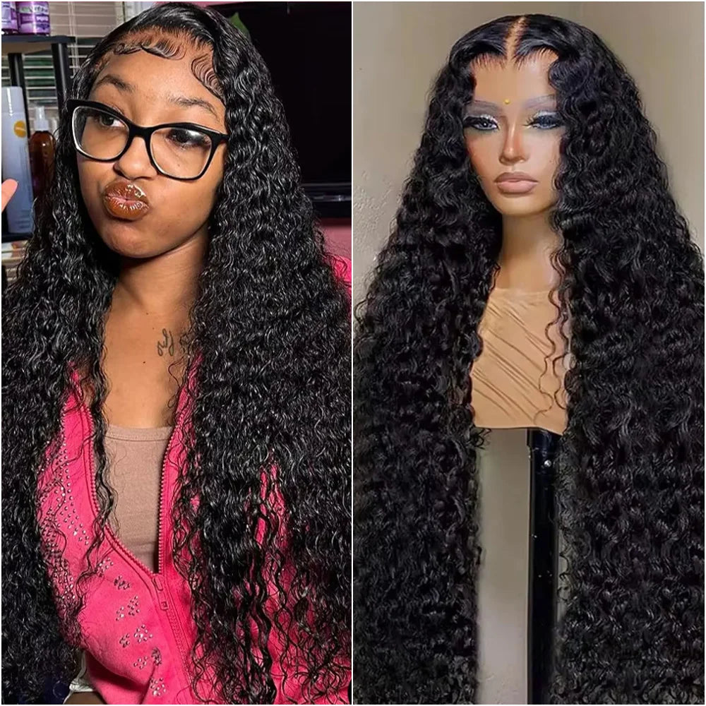 38 40Inch Deep Wave 13x6 Hd Lace Frontal Pruik Krullend Watergolf Menselijk Haar 5x5 Lace Front Braziliaanse Pruiken Voor Vrouwen Voorgeplukt