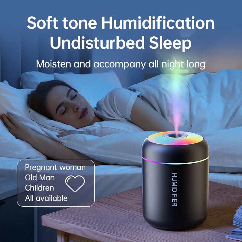 180ML Mini Luchtbevochtiger USB Elektrische Aroma Diffuser Essentiële Olie Luchtreiniger Aromatherapie Mist Maker Lichten Voor Auto Thuis Slaapkamer