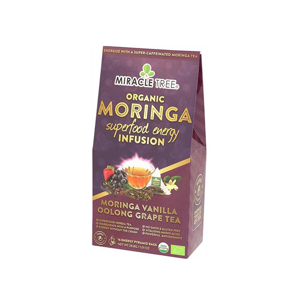 Biologische Moringa Energie Thee - Druiven Vanille - Natuurlijke Koffie