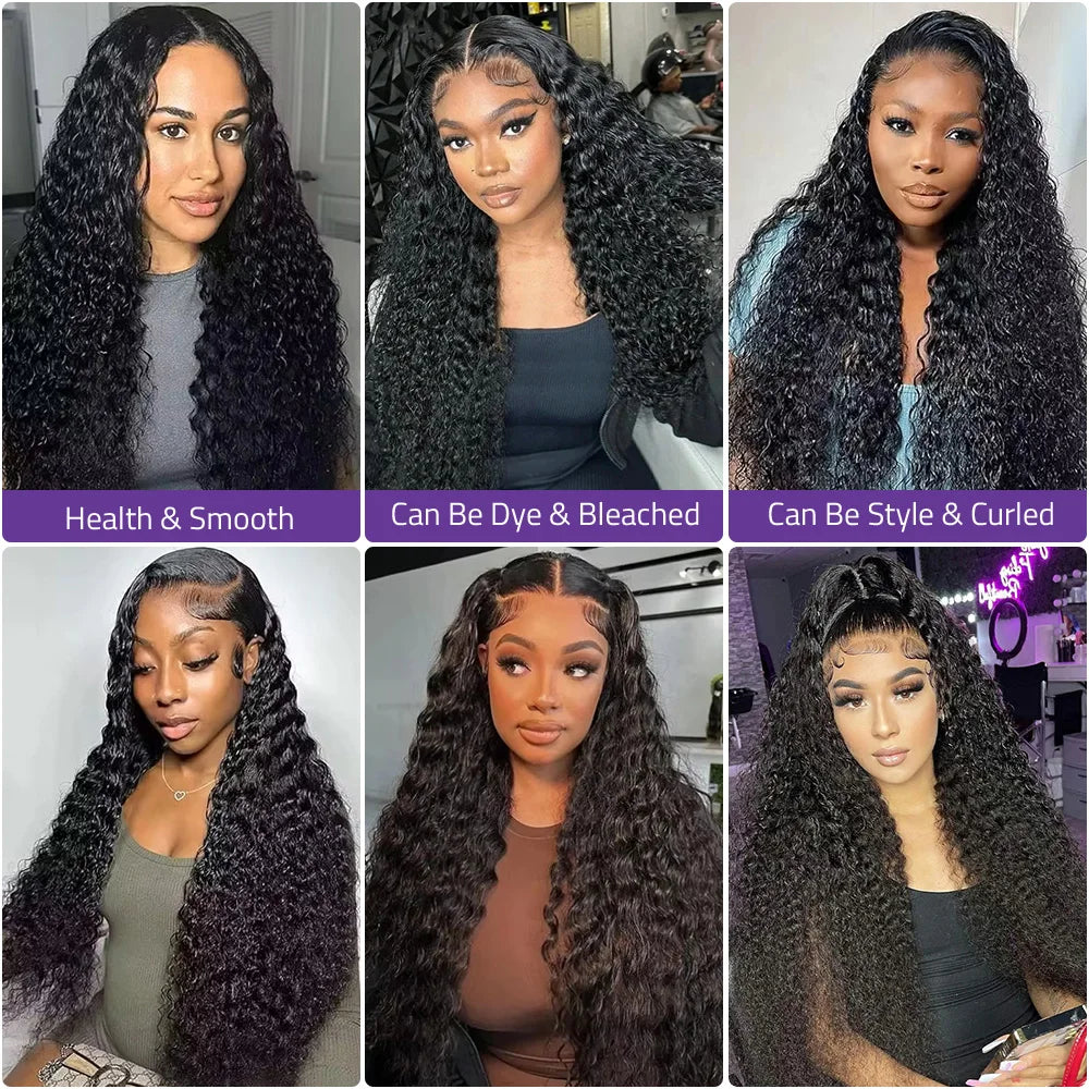 38 40Inch Deep Wave 13x6 Hd Lace Frontal Pruik Krullend Watergolf Menselijk Haar 5x5 Lace Front Braziliaanse Pruiken Voor Vrouwen Voorgeplukt