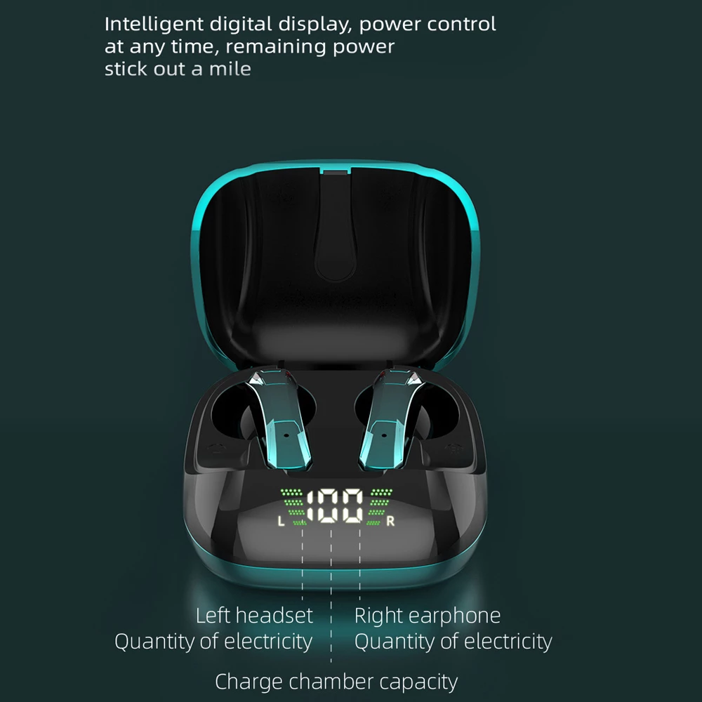 Draadloze TWS Gaming Bluetooth 5.0 Oortelefoons met Microfoon