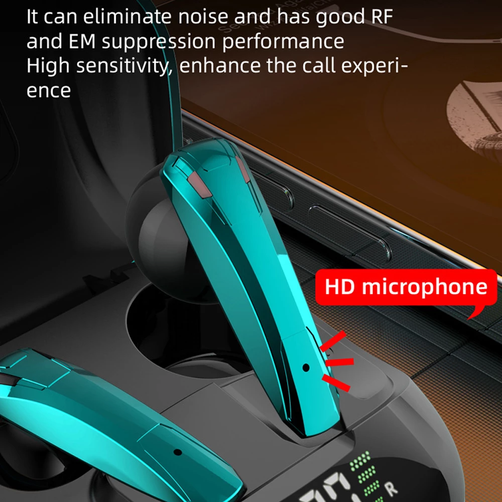 Draadloze TWS Gaming Bluetooth 5.0 Oortelefoons met Microfoon