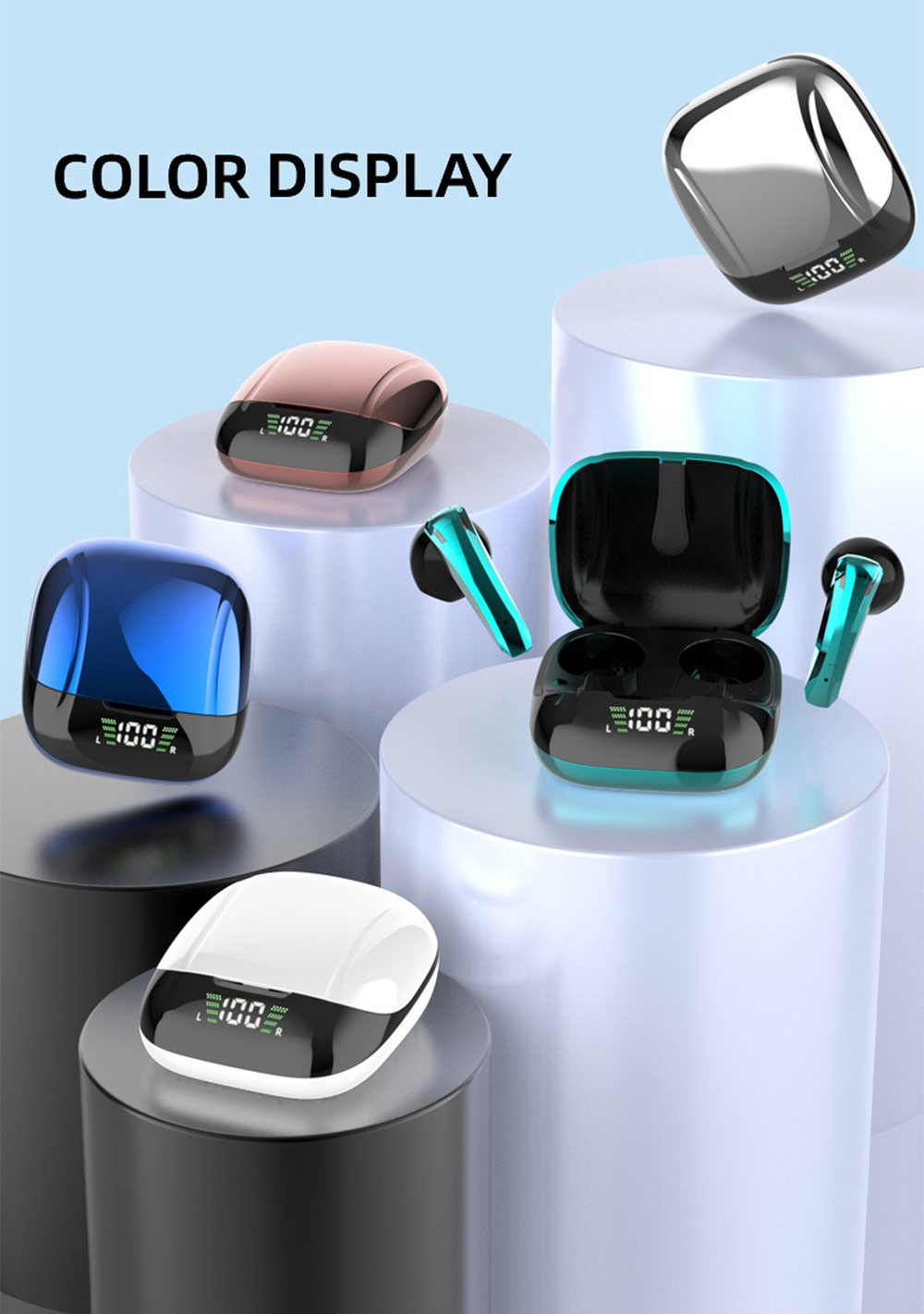 Draadloze TWS Gaming Bluetooth 5.0 Oortelefoons met Microfoon