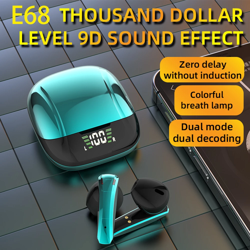 Draadloze TWS Gaming Bluetooth 5.0 Oortelefoons met Microfoon