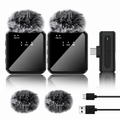 Draadloze lavaliermicrofoonset met twee microfoons